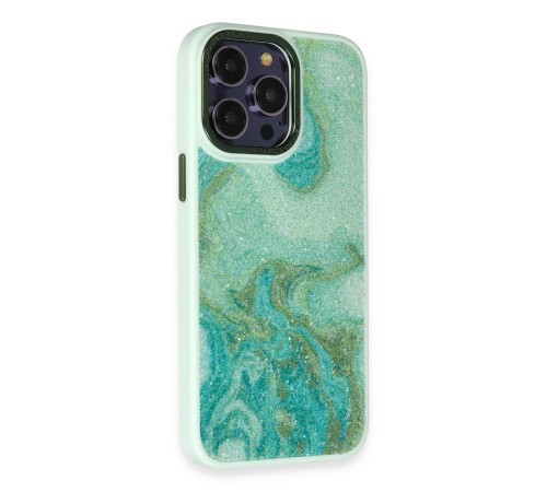 iPhone 13 Pro Kılıf Moda Simli Kapak - Yeşil iPhone 13 Pro Kılıf Moda Simli Kapak - Yeşil