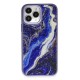 iPhone 13 Pro Kılıf Moda Simli Kapak - Mavi