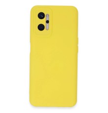 Realme 9i 4G Kılıf Nano içi Kadife Silikon - Sarı