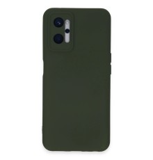 Realme 9i 4G Kılıf Nano içi Kadife Silikon - Koyu Yeşil