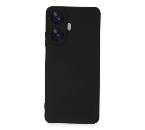 Realme C55 Kılıf Nano içi Kadife Silikon - Siyah Realme C55 Kılıf Nano içi Kadife Silikon - Siyah