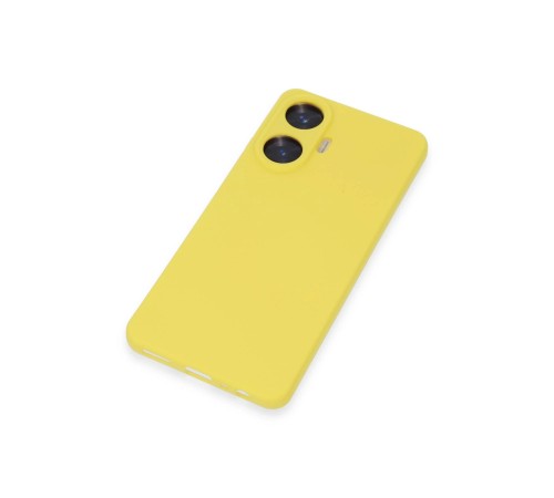 Realme C55 Kılıf Nano içi Kadife Silikon - Sarı Realme C55 Kılıf Nano içi Kadife Silikon - Sarı
