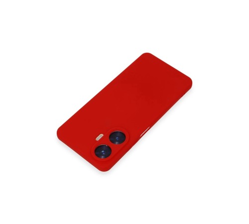 Realme C55 Kılıf Nano içi Kadife Silikon - Kırmızı Realme C55 Kılıf Nano içi Kadife Silikon - Kırmızı