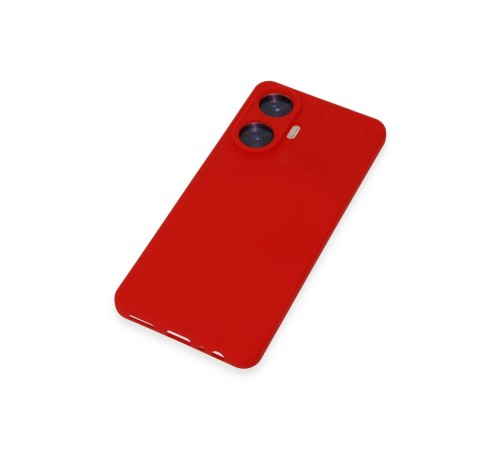 Realme C55 Kılıf Nano içi Kadife Silikon - Kırmızı Realme C55 Kılıf Nano içi Kadife Silikon - Kırmızı