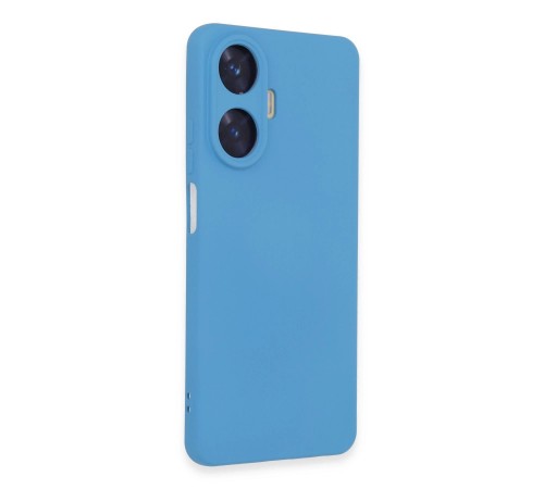 Realme C55 Kılıf Nano içi Kadife Silikon - Mavi Realme C55 Kılıf Nano içi Kadife Silikon - Mavi