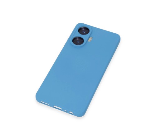 Realme C55 Kılıf Nano içi Kadife Silikon - Mavi Realme C55 Kılıf Nano içi Kadife Silikon - Mavi