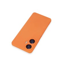 Realme C55 Kılıf Nano içi Kadife Silikon - Turuncu
