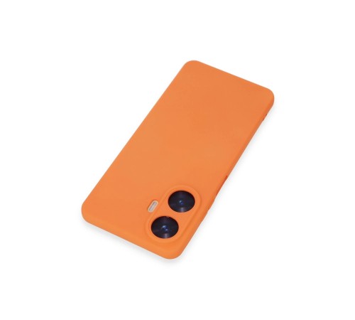 Realme C55 Kılıf Nano içi Kadife Silikon - Turuncu Realme C55 Kılıf Nano içi Kadife Silikon - Turuncu