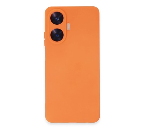 Realme C55 Kılıf Nano içi Kadife Silikon - Turuncu Realme C55 Kılıf Nano içi Kadife Silikon - Turuncu