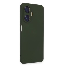 Realme C55 Kılıf Nano içi Kadife Silikon - Koyu Yeşil
