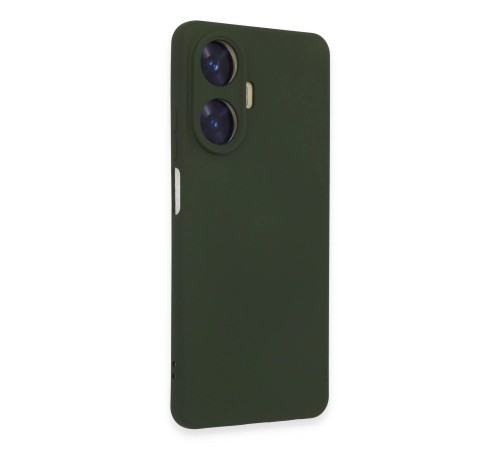 Realme C55 Kılıf Nano içi Kadife Silikon - Koyu Yeşil Realme C55 Kılıf Nano içi Kadife Silikon - Koyu Yeşil
