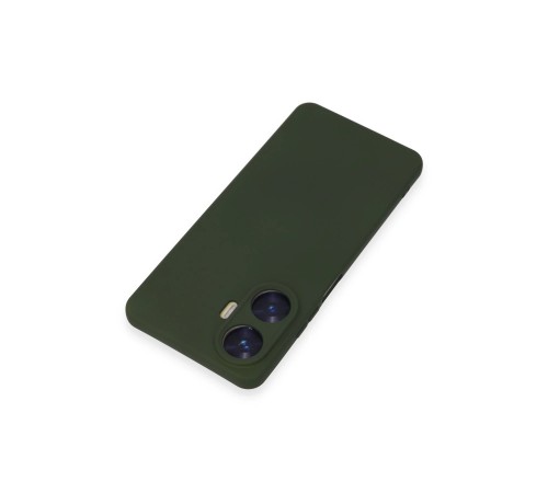 Realme C55 Kılıf Nano içi Kadife Silikon - Koyu Yeşil Realme C55 Kılıf Nano içi Kadife Silikon - Koyu Yeşil