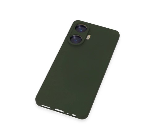 Realme C55 Kılıf Nano içi Kadife Silikon - Koyu Yeşil Realme C55 Kılıf Nano içi Kadife Silikon - Koyu Yeşil