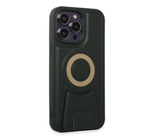 iPhone 13 Pro Max Kılıf Merkür Magneticsafe Standlı Kapak - Koyu Yeşil iPhone 13 Pro Max Kılıf Merkür Magneticsafe Standlı Kapak - Koyu Yeşil