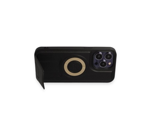 iPhone 14 Pro Max Kılıf Merkür Magneticsafe Standlı Kapak - Siyah iPhone 14 Pro Max Kılıf Merkür Magneticsafe Standlı Kapak - Siyah