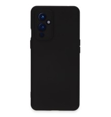 One Plus 9 Kılıf Nano içi Kadife Silikon - Siyah