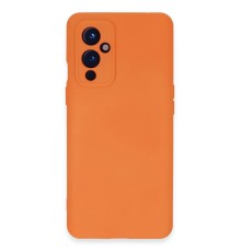 One Plus 9 Kılıf Nano içi Kadife Silikon - Turuncu