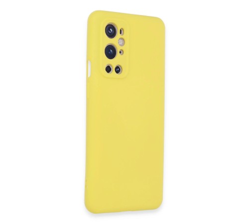 One Plus 9 Pro Kılıf Nano içi Kadife Silikon - Sarı