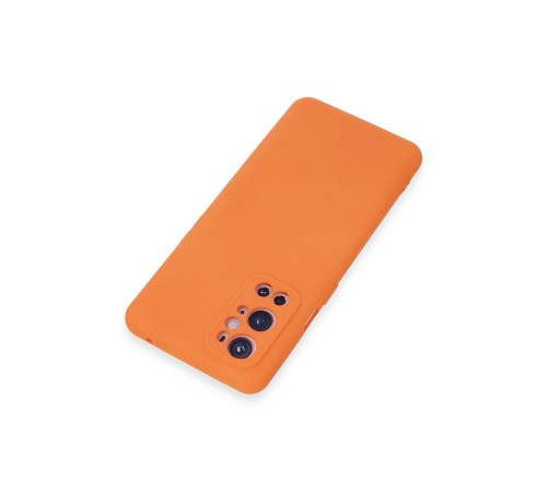 One Plus 9 Pro Kılıf Nano içi Kadife Silikon - Turuncu