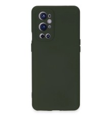 One Plus 9 Pro Kılıf Nano içi Kadife Silikon - Koyu Yeşil