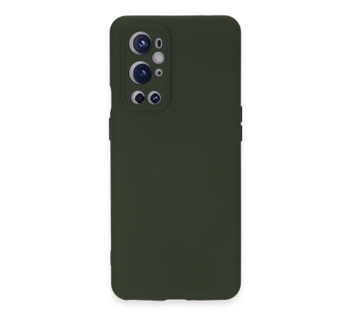 One Plus 9 Pro Kılıf Nano içi Kadife Silikon - Koyu Yeşil
