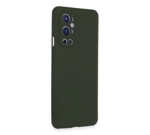 One Plus 9 Pro Kılıf Nano içi Kadife Silikon - Koyu Yeşil