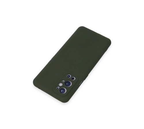One Plus 9 Pro Kılıf Nano içi Kadife Silikon - Koyu Yeşil