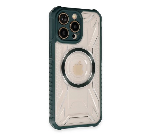 iPhone 13 Pro Kılıf Prag Magneticsafe Kapak - Koyu Yeşil iPhone 13 Pro Kılıf Prag Magneticsafe Kapak - Koyu Yeşil