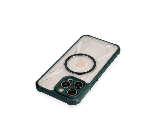 iPhone 13 Pro Kılıf Prag Magneticsafe Kapak - Koyu Yeşil iPhone 13 Pro Kılıf Prag Magneticsafe Kapak - Koyu Yeşil