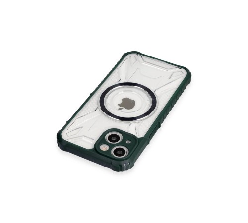 iPhone 14 Kılıf Prag Magneticsafe Kapak - Koyu Yeşil iPhone 14 Kılıf Prag Magneticsafe Kapak - Koyu Yeşil