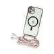 iPhone 11 Kılıf Divo Lazer Askılı Magsafe Kapak - Pembe