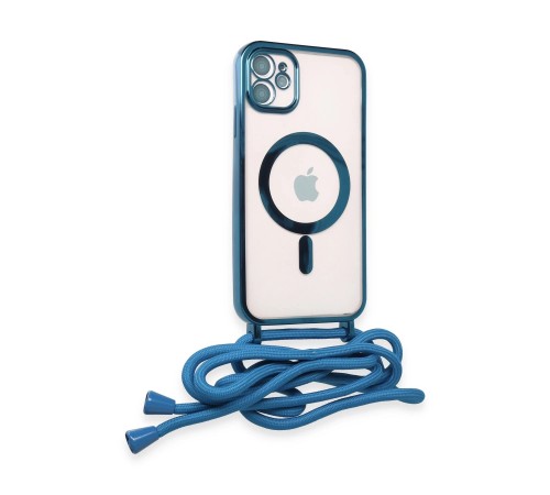 iPhone 11 Kılıf Divo Lazer Askılı Magsafe Kapak - Sierra Blue iPhone 11 Kılıf Divo Lazer Askılı Magsafe Kapak - Sierra Blue