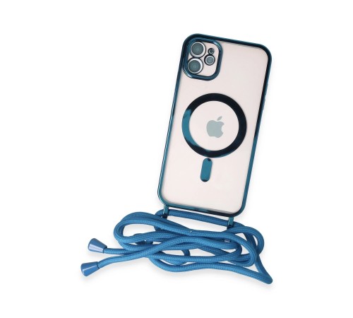 iPhone 11 Kılıf Divo Lazer Askılı Magsafe Kapak - Sierra Blue iPhone 11 Kılıf Divo Lazer Askılı Magsafe Kapak - Sierra Blue