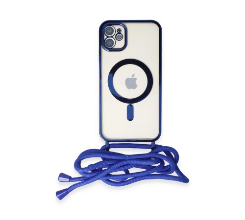 iPhone 11 Kılıf Divo Lazer Askılı Magsafe Kapak - Mavi iPhone 11 Kılıf Divo Lazer Askılı Magsafe Kapak - Mavi