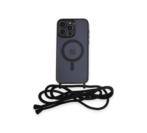 iPhone 13 Pro Max Kılıf Divo Lazer Askılı Magsafe Kapak - Siyah iPhone 13 Pro Max Kılıf Divo Lazer Askılı Magsafe Kapak - Siyah
