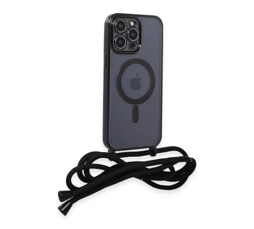 iPhone 13 Pro Max Kılıf Divo Lazer Askılı Magsafe Kapak - Siyah iPhone 13 Pro Max Kılıf Divo Lazer Askılı Magsafe Kapak - Siyah