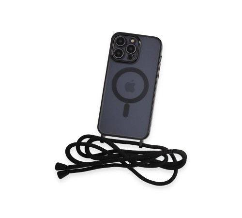 iPhone 13 Pro Max Kılıf Divo Lazer Askılı Magsafe Kapak - Siyah iPhone 13 Pro Max Kılıf Divo Lazer Askılı Magsafe Kapak - Siyah
