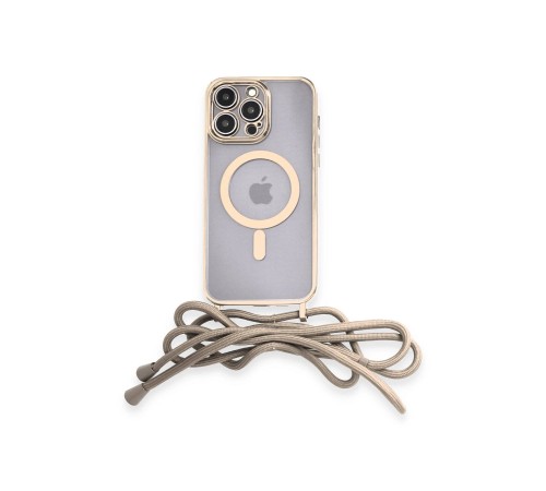 iPhone 13 Pro Max Kılıf Divo Lazer Askılı Magsafe Kapak - Gold iPhone 13 Pro Max Kılıf Divo Lazer Askılı Magsafe Kapak - Gold