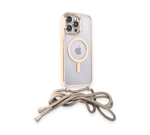 iPhone 13 Pro Max Kılıf Divo Lazer Askılı Magsafe Kapak - Gold iPhone 13 Pro Max Kılıf Divo Lazer Askılı Magsafe Kapak - Gold