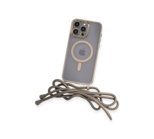 iPhone 13 Pro Max Kılıf Divo Lazer Askılı Magsafe Kapak - Gold iPhone 13 Pro Max Kılıf Divo Lazer Askılı Magsafe Kapak - Gold
