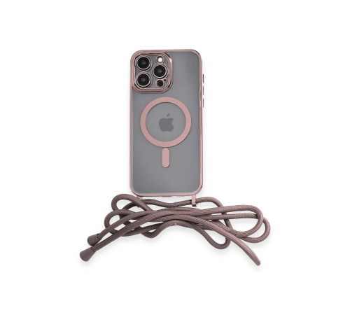 iPhone 13 Pro Max Kılıf Divo Lazer Askılı Magsafe Kapak - Pembe iPhone 13 Pro Max Kılıf Divo Lazer Askılı Magsafe Kapak - Pembe
