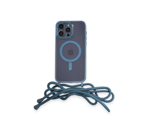 iPhone 13 Pro Max Kılıf Divo Lazer Askılı Magsafe Kapak - Sierra Blue iPhone 13 Pro Max Kılıf Divo Lazer Askılı Magsafe Kapak - Sierra Blue
