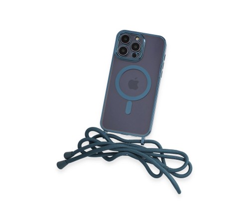 iPhone 13 Pro Max Kılıf Divo Lazer Askılı Magsafe Kapak - Sierra Blue iPhone 13 Pro Max Kılıf Divo Lazer Askılı Magsafe Kapak - Sierra Blue