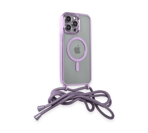iPhone 13 Pro Max Kılıf Divo Lazer Askılı Magsafe Kapak - Lila iPhone 13 Pro Max Kılıf Divo Lazer Askılı Magsafe Kapak - Lila