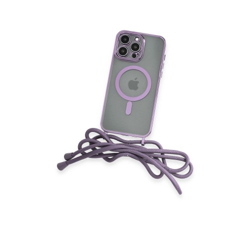 iPhone 13 Pro Max Kılıf Divo Lazer Askılı Magsafe Kapak - Lila iPhone 13 Pro Max Kılıf Divo Lazer Askılı Magsafe Kapak - Lila