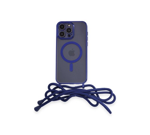 iPhone 13 Pro Max Kılıf Divo Lazer Askılı Magsafe Kapak - Mavi iPhone 13 Pro Max Kılıf Divo Lazer Askılı Magsafe Kapak - Mavi