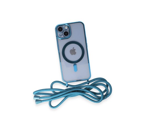 iPhone 14 Kılıf Divo Lazer Askılı Magsafe Kapak - Sierra Blue iPhone 14 Kılıf Divo Lazer Askılı Magsafe Kapak - Sierra Blue