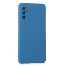 Samsung Galaxy M52 5G Kılıf Nano içi Kadife Silikon - Mavi