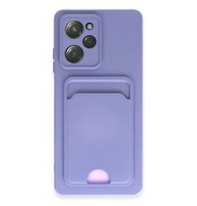 Xiaomi Poco X5 Pro 5G Kılıf Kelvin Kartvizitli Silikon - Lila
