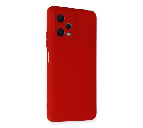 Xiaomi Redmi Note 12 5G Kılıf Nano içi Kadife Silikon - Kırmızı Xiaomi Redmi Note 12 5G Kılıf Nano içi Kadife Silikon - Kırmızı
